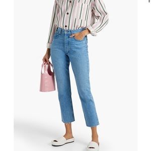 New Rag and Bone Nina cropped high-rise straight-leg jeans